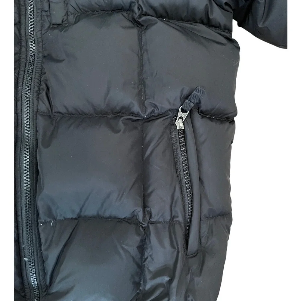 The North Face Reversible 550 Down Puffer Jacket Boys XL 18/20 Black Plaid